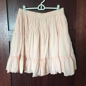 GAP Pink Ruffled Cotton Skirt Medium